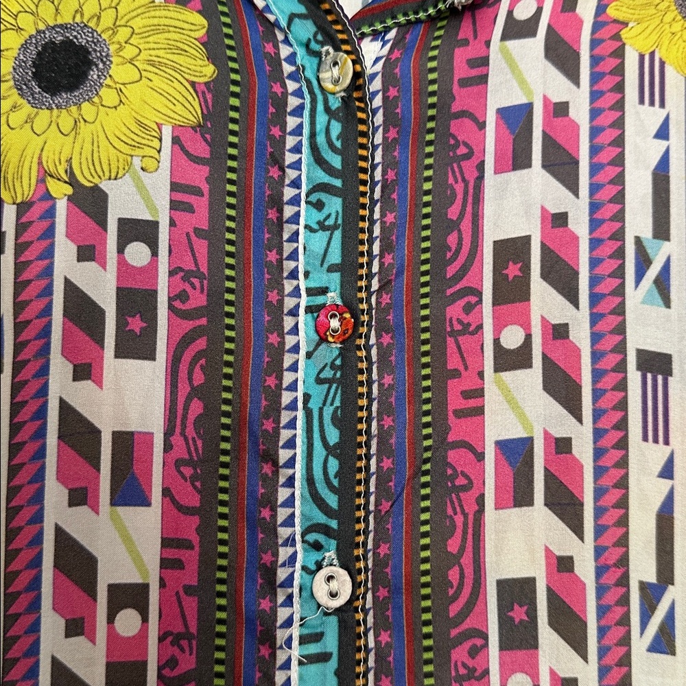 Johnny Was !00% Silk Dress/Tunic Floral Printed Top - Picture 7 of 9